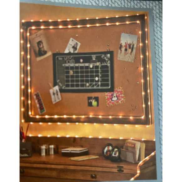 New 15’ LED Rope Lights Silver Wire 60 Warm White w timer batteries not included - Picture 8 of 9